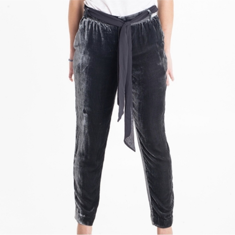 Anthropologie Elevenses Velvet Ankle Jogger Pant